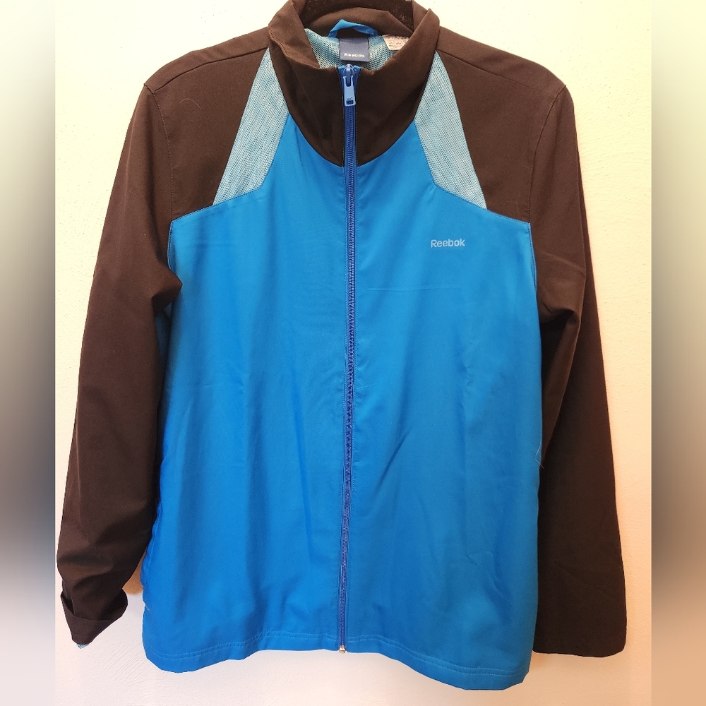 Reebok Blue & Black Athletic Jacket Size M